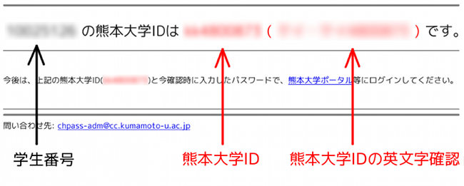 熊本大学ID確認ページ1